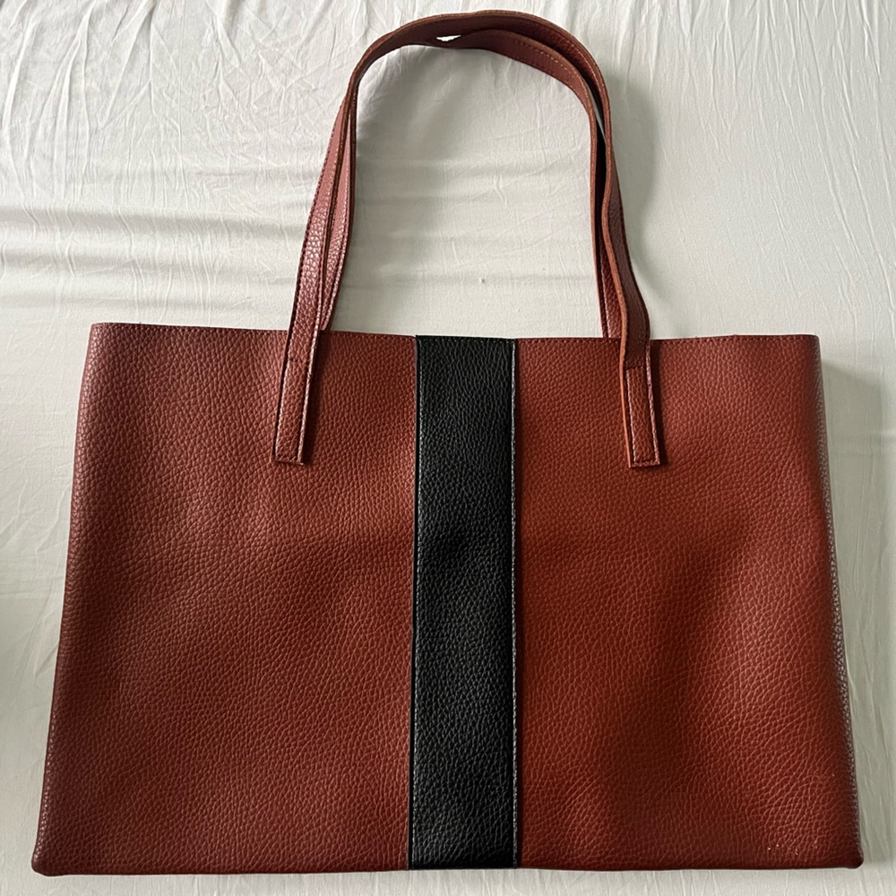 Vince Camuto Brown and Black Tote Bag